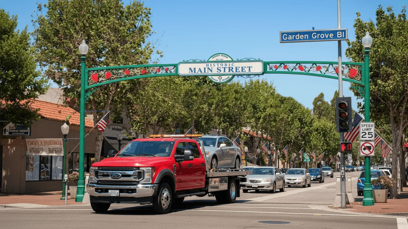 Carsaad Towing tow truck in Garden Grove, CA