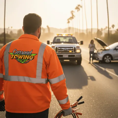 Jump start in Los Angeles, CA by Carsaad Towing