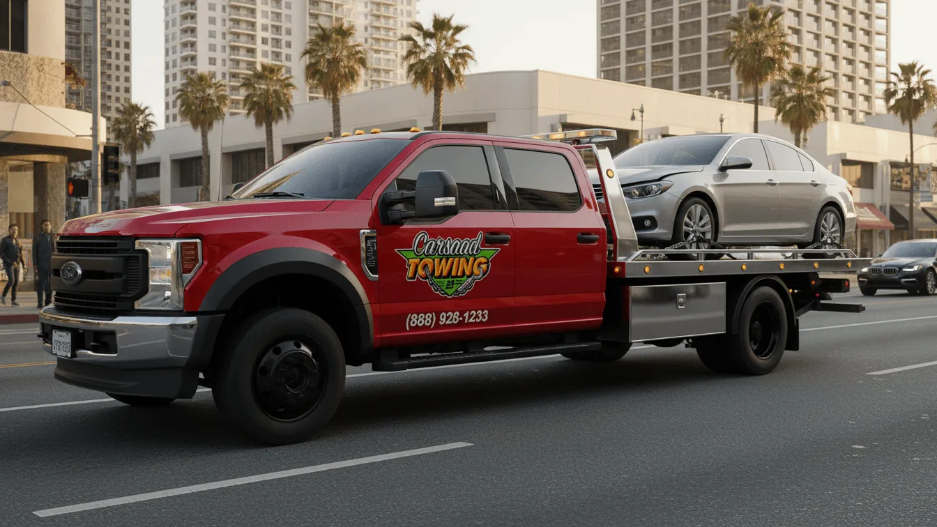 Carsaad Towing tow truck in Long Beach, CA