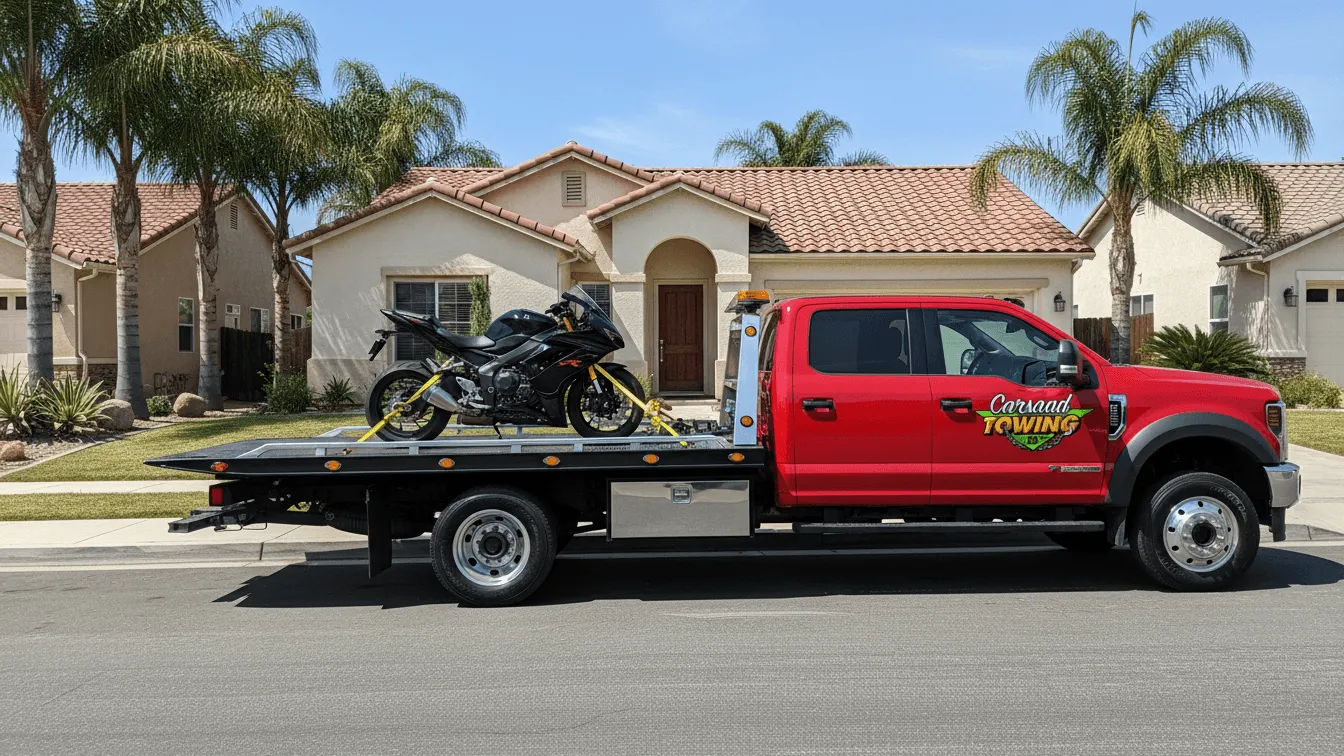 Motorcycle Towing service by Carsaad Towing