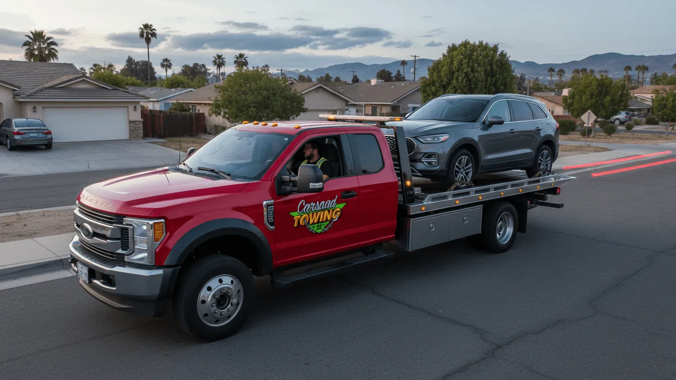Carsaad Towing tow truck in Riverside County, CA