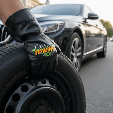 Spare tire change by Carsaad Towing